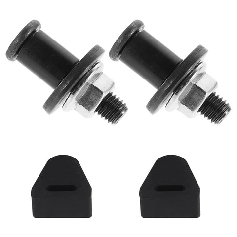 Rock Solid Black Tailgate Striker Bolt With Bushing Replacement Kit Prevents Pickup Truck Gate Rattle And Loose Movement Stops Jiggling Noises Keeps Rear Latch Locked Tight Securely Fits Various Makes Models Light Duty Vehicles Easy Install black steel bolt and bushing set