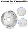 Weatherproof Outdoor Junction Box For CCTV Cameras, Heavy Duty Aluminum Mount Bracket with Hidden Cable Route, Surface Mount