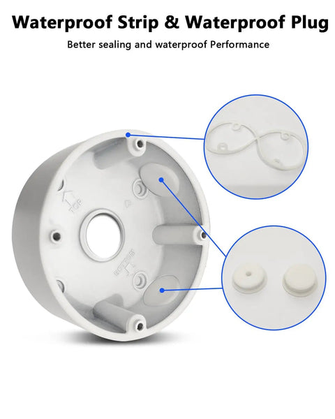 Weatherproof Outdoor Junction Box For CCTV Cameras, Heavy Duty Aluminum Mount Bracket with Hidden Cable Route, Surface Mount