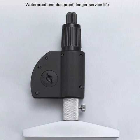 Depth Micrometer With Digital Display Ultraprecise 0-25mm Depth Gauge body with waterproof and dustproof casing.