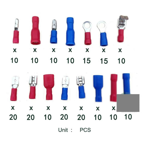 200 Piece Assorted Crimp Terminals Set With Ring And Spade Connectors Includes Male Female Piggy Back Wire Connector Kit For Serious Auto and Home Repair Jobs To Get Everything Done Fast, assorted insulated terminals