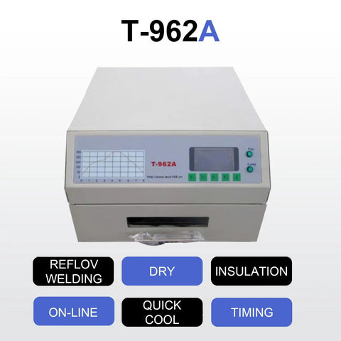 Pro Grade Automatic Infrared Reflow Soldering Oven For PCB Chips And Aluminum Substrates 1500W T962A Infrared IC Heater with front panel