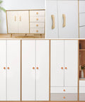 16 Pack Wood Cabinet Knobs 1.53 Inch Flat Top Round Dresser Drawer Knobs Unfinished Furniture Pull Handles Cupboard Door Hardware 39mm Diameter For DIY Upgrades With Screws on white cupboards and dressers.