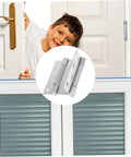 HOMSFOU 1-pair double-opening spring door hinges, metal silver finish, self-closing for storm and garden doors