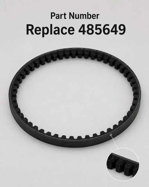 Beefy Drive Belt Replacement For Tiger Cat II 61 Inch Deck 71.5 Inch By 0.625 Inch Cogged V Belt Lawn Mower Deck Belt Compatible Heavy Duty Rubber With Industrial Fiber Cord Reinforcement For Long Lasting Performance, Replace 485649