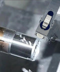 Mini Lathe Roller Burnishing Tool For Rock Solid Slick Surface Finish On Steel Brass And Aluminum With Hella Durable Steel Balls And Polishing Cloth Fits Conventional And Cnc Lathes Hrc18 To 68 Hardness mounted on metal head during a polishing process.