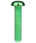 Premium M8 X 35Mm Titanium Hex Socket Button Head Bolts Green Anodized Grade Five Alloy Fasteners, detailed view of green bolt.