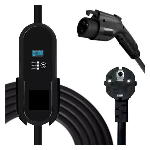 Grab And Go Portable Level 2 EV Charger With Type 1 J1772 Plug, 16A, 5 Meter Cable, IP67 Waterproof