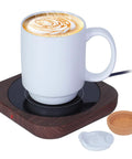 Electric Coffee Mug Warmer With 15 Oz Ceramic Cup And Removable Cork Base, Smart Desk Heater Auto Shut Off keeps coffee hot.