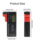 Two Pack Universal Battery Tester Checker For AA AAA C D 9V 1.5V Button Cells Handy Household Battery Monitor Meter For Quick Power Checks Safe Electronics Maintenance And Easy Battery Health Readouts, 108mm size
