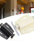 Push To Open Cabinet Door Catch Magnetic Touch Latch No Slam Soft Close Buffer, black and beige variations displayed