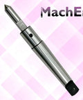 MT2 Morse Taper Shank Spring Loaded Center Tap Guide Tool with a polished metal finish for precise thread alignment.