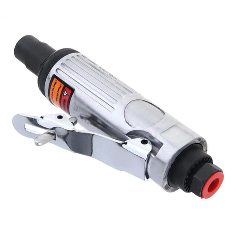 Top Shelf Quarter Inch Straight Shank Air Die Grinder Delivering A Badass 25000 Rpm Rush, featuring metal housing and quick connect collet.