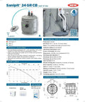Heavy Duty 24 Inch Sewage Ejector Basin With Grinder Pump System Built Like A Tank For Rock Solid Residential And Commercial Wastewater Handling Featuring One Horsepower Motor Stainless Steel Blades And 66 Gallons Per Minute Flow.
