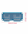 Prototyping Board Kit For Flipper Zero Expansion, Blue Breadboard Set with dimensions 79mm x 32mm, used for DIY hardware development.