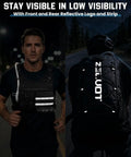 12L Hydration Running Vest for Men With On the Go Storage for Running and Cycling, reflective details at night