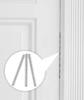 Close-up of installed Beefy Long Piano Hinges For Wooden Boxes And Cabinets, Iron Material, 3 Pack, Noise Free Operation, Silver Finish