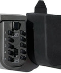 Outdoor Wall Mount Key Lock Box Waterproof 10 Digit Combination Push Button Key Keeper with open protective cover