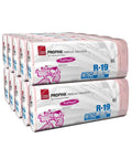 Top Shelf R-19 Kraft Faced Fiberglass Batt Insulation Fits 2x6 Walls And Floors Heavy Duty Moisture Shield 10 Bag Bundle Covers 1280 Square Feet No Sweat Installation Guaranteed, stacked fiberglass batts.