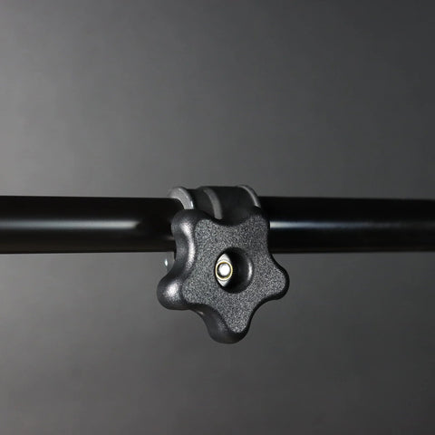 Side view of 5/16 Inch Threaded Knob Kit With Bolts And Washers, attached to a T-track, showing clamping knob in use.