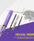Cool QERLONG 50 Pack Of Stainless Steel Coiled Wire Helical Thread Inserts For Imperial 10-24unc Threads shown with tools for easy installation.