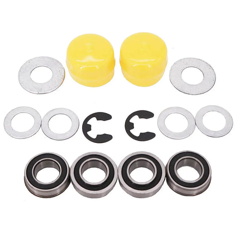 Front Wheel Bearing Bushing to Bearing Conversion Kit for John Deere Tractors L100 Through LA175 Easy Install Durable Front Hub Upgrade Replaces Worn Bushing for Smoother Steering and Longer Lifespan, with bearings and washers