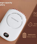 Portable Neck Fan USB Rechargeable 3 Speed Mini Personal Handheld Fan On The Go Travel Makeup Eyelash Care Outdoor Office