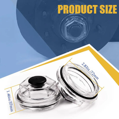 Pair Of 2-7/8 Inch Oil Bath Caps For Dexter Trailer Axles 6K 7K And 8000 Pound Drums Direct Replacement For 8-219 8-285 8-286