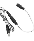 DC To DC Solar Extension Cable With 5.5x2.1mm Male Connector For Solar Panels And Fans, black ABS housing