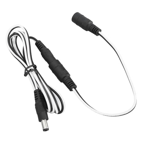 DC To DC Solar Extension Cable With 5.5x2.1mm Male Connector For Solar Panels And Fans, black ABS housing