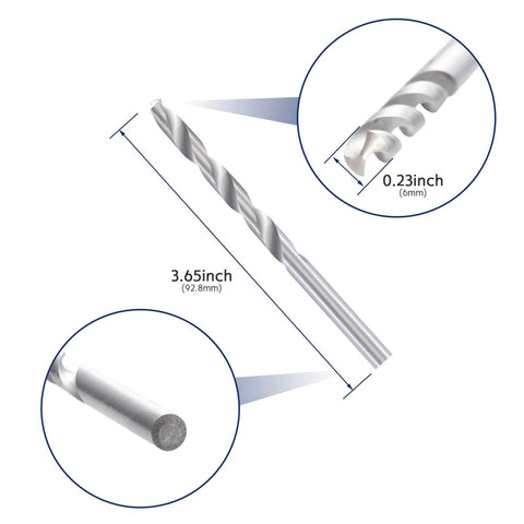 Heavy Duty Black Stainless Steel Eye Bolts With Nuts And Washers Set One Quarter Inch Thread Four Inch Mount Length Five Inch Total Length Drill Bit