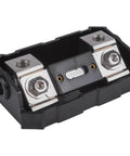 Heavy Duty ANL Fuse Holder with zinc core designed for high current, compatible with 1/0 or 4 gauge car audio power drop ins.