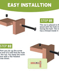 Easy installation steps for No Sweat Crib Screw Replacement Kit With M6 Hex Drive Furniture Bolts Barrel Nuts And Dowel Pins.