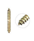 Heavy Duty Hanger Bolts Set 12 To 80 Piece Double Ended Self Tapping Wood To Dowel Screws 4x25mm Carbon Steel Electroplated Finish