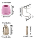 26-Pack Plasma Cutter Consumables Kit For AG60 SG55 CUT55 includes pink shield cup and metal parts for metal fabrication.