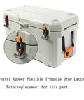 Creatyi 8-Piece 6.3'' rubber flexible T-handle draw latches set for tool boxes and coolers (orange/black)