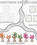 Hands On Crystal Growing Kit For Kids And Curious Crafters Grow Three Crystal Trees With Easy Step By Step Instructions All In One Science And Arts DIY Gift For Fun Creative Craft Projects, 3 paper trees, 3 plastic bases, 3 potion packets