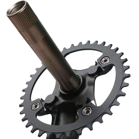 38T Narrow Wide MTB Crankset 170mm Arm 68mm Bottom Bracket 9 Speed 10 Speed 11 Speed Compatible, 1X Upgrade Chainring Crankset.