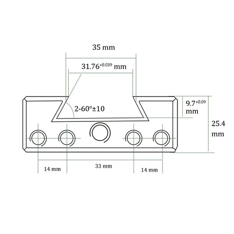 Technical diagram of Premium 250101 Quick Change Tool Post Holder for Lathe, showcasing precise measurements.