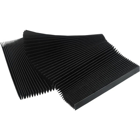 Flexible Accordion Bellows Cover For CNC Milling Machine Built Tough Dust Guard Oil Proof 1.5M Stretch Length 200mm Wide Black Protective Shield