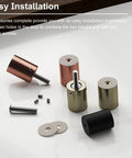 Premium Stainless Steel Barn Door Push Pull Handle Set components for easy installation on solid wood and glass doors.