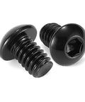 Top Shelf 1 4 20 X 3 8 Button Head Socket Cap Bolts 304 Stainless Steel 18 8 Black Oxide 20 Pack With Hex Driver close-up view of bolts