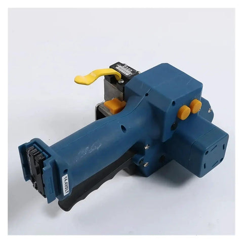 Portable Handheld Strapping Machine With Auto Tension Seal And Instant Cutter designed for heavy packaging jobs, easy grip handle.