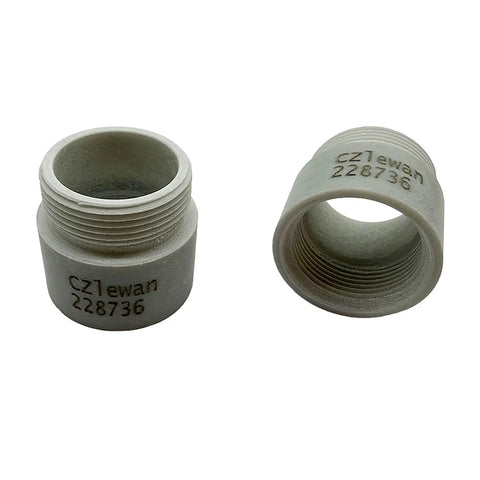 2 Pcs MRT Wear Resistant 228736 Kit For 45 To 105A Torch Consumables showing two cylindrical replacement parts