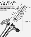 Diagram of Four Piece Aluminum Pro Grade One Quarter To Three Eighths Inch Threaded Adapter Set, dual-ended interface.