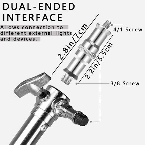 Diagram of Four Piece Aluminum Pro Grade One Quarter To Three Eighths Inch Threaded Adapter Set, dual-ended interface.