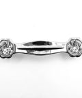 Crystal Glass Daisy Cabinet Pulls 4 Pack Chrome Finish Inlaid With Shining Clear Glass 3 Inch Center To Center Hole Spacing