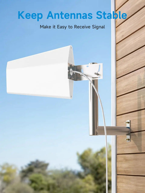 Heavy Duty 12 Inch L Type Pole Mount Bracket For Outdoor Antennas Weather Stations Solar Panels Universal Mount Stainless Steel