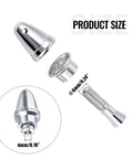 Diagram of Six Pack RC Propeller Adapters 4mm Shaft To 6mm Output Aluminum Spinner Prop Saver showing dimensions and components.
