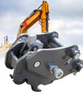 Mechanical Quick Hitch System for Mini Excavator 0.5 to 3 Ton, showing front view with attachment mechanism.
